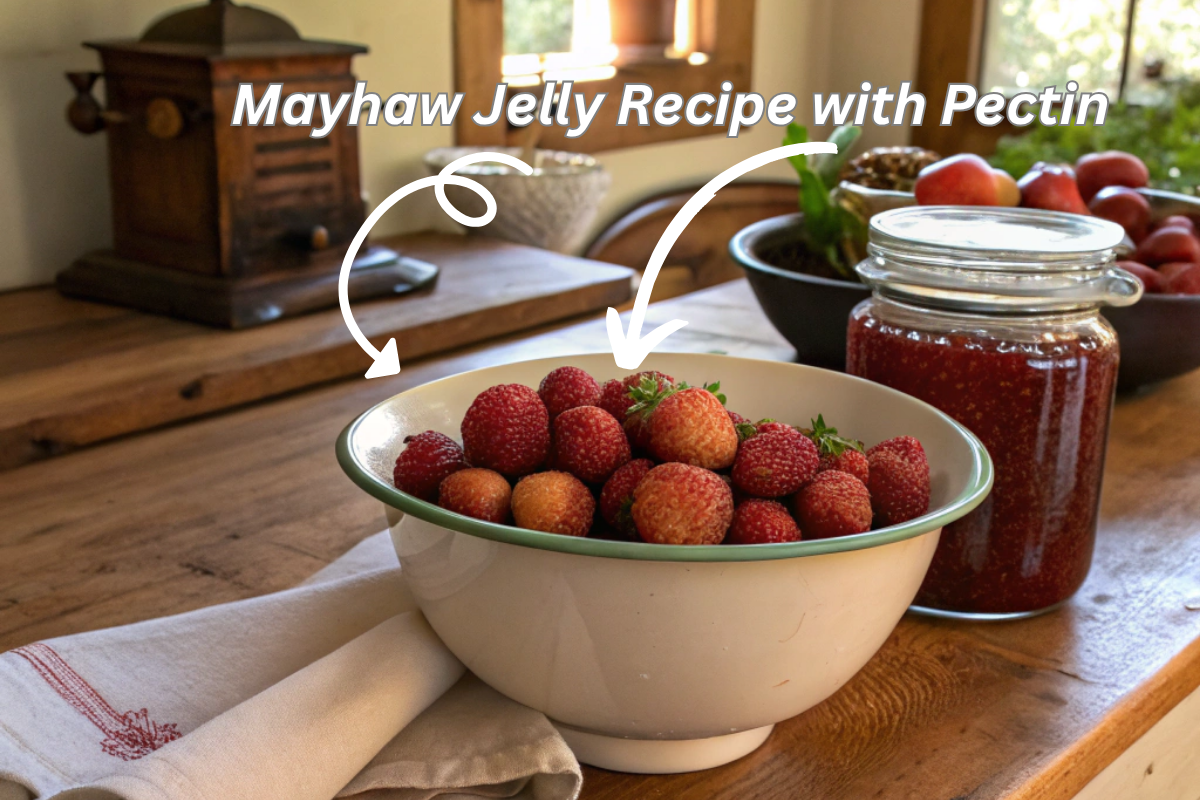 Fresh mayhaws in a Southern kitchen setting