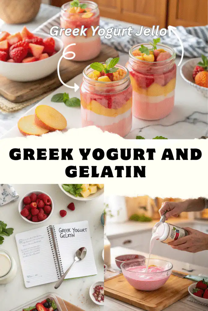 Greek Yogurt Jello Recipe That’ll Rock Your Snack Game 6 Flat lay of Greek yogurt jello recipe summary
