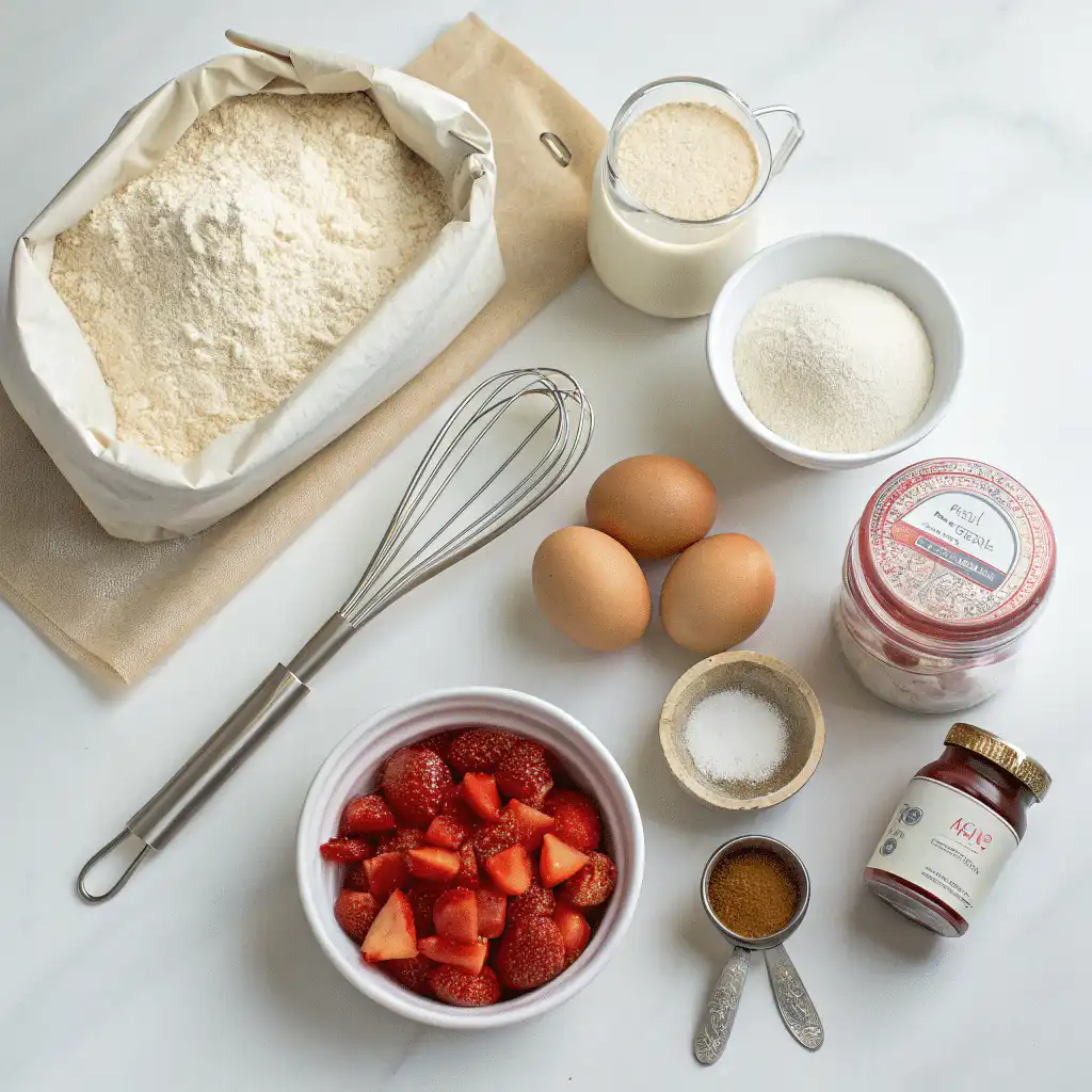 Sourdough discard strawberry cake ingredients
