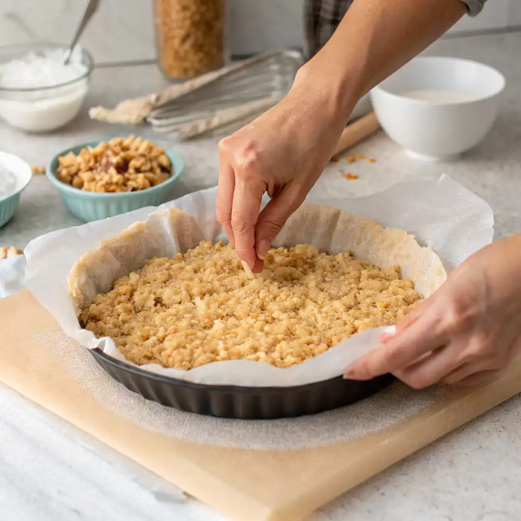 Rice Krispie Ice Cream Pie: The No-Bake Dessert That’ll Make You a Summer Hero 3 Making the Rice Krispie crust with wax paper