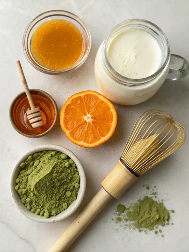 Matcha Orange Latte Ingredients