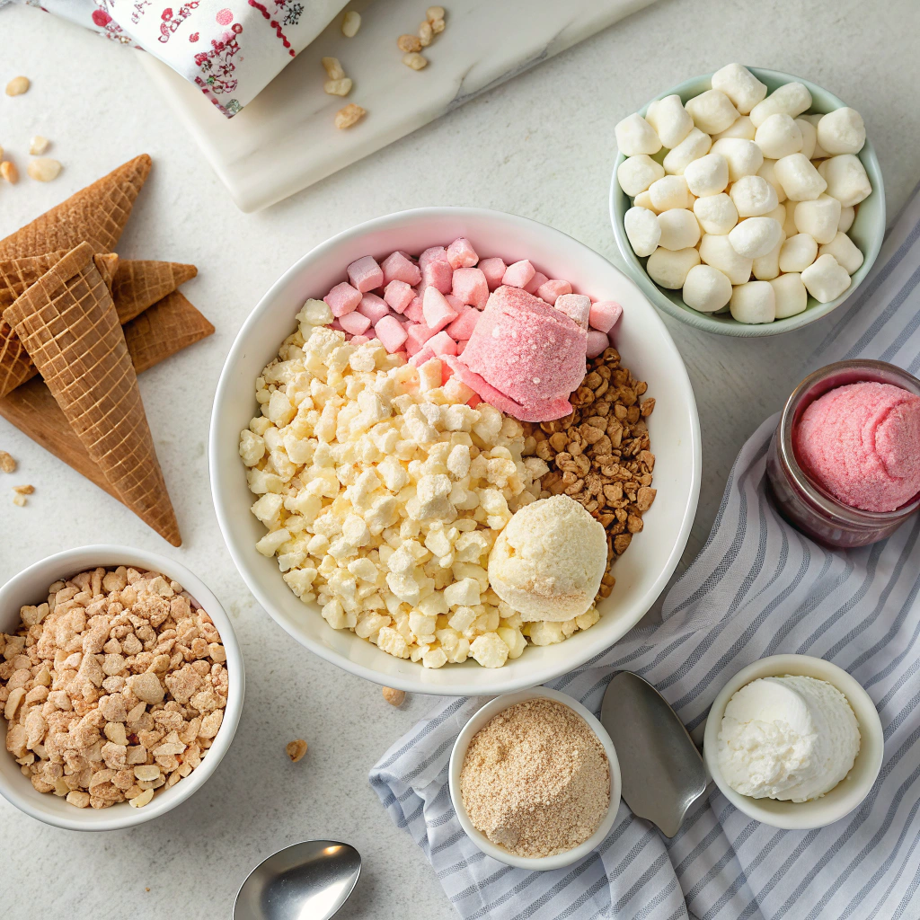 Rice Krispie Ice Cream Pie: The No-Bake Dessert That’ll Make You a Summer Hero 1 Ingredients for making Rice Krispie Ice Cream Pie
