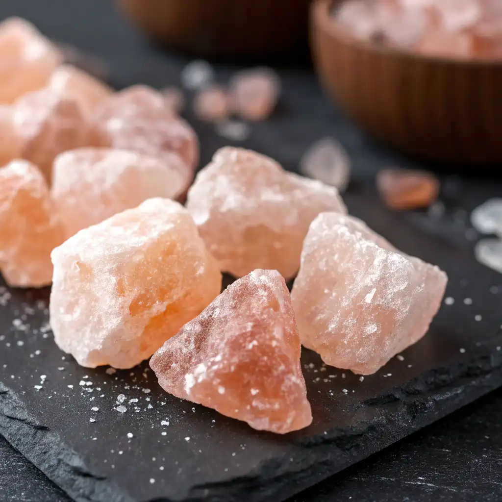 Himalayan pink salt crystals
