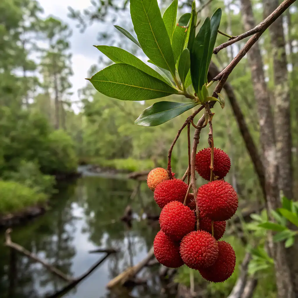 Mayhaw Jelly Recipe 2 Ripe mayhaw berries on a tree