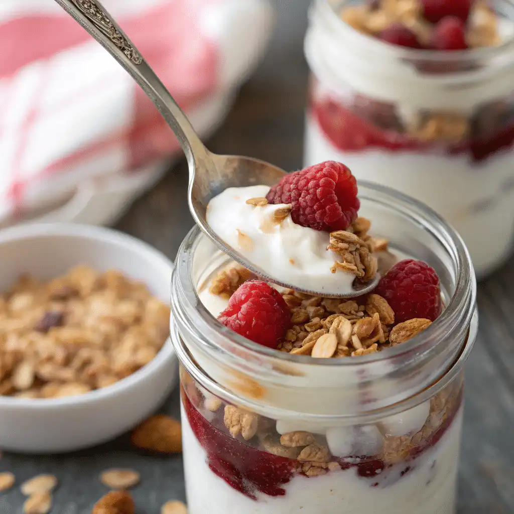 Recipe steps for making fluffy jello Greek yogurt