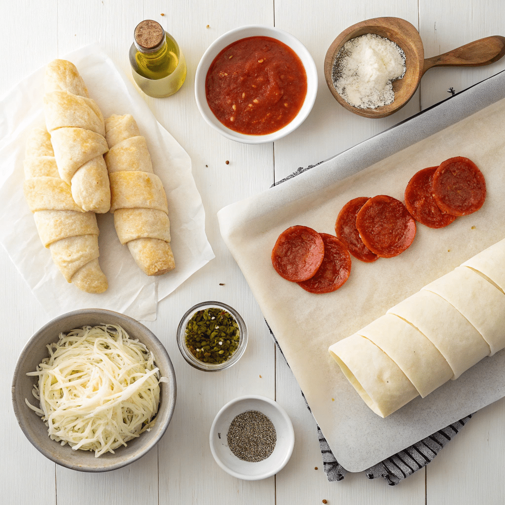 Mozzarella Pepperoni Croissant Rolls: Easy & Cheesy Treat 3 Ingredients for cheesy croissant rolls