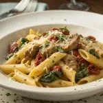 Tuscan Sausage Pasta Recipe: Creamy & Comforting Dinner 4 Finished Tuscan Sausage Pasta – Rich, Creamy, & Satisfying