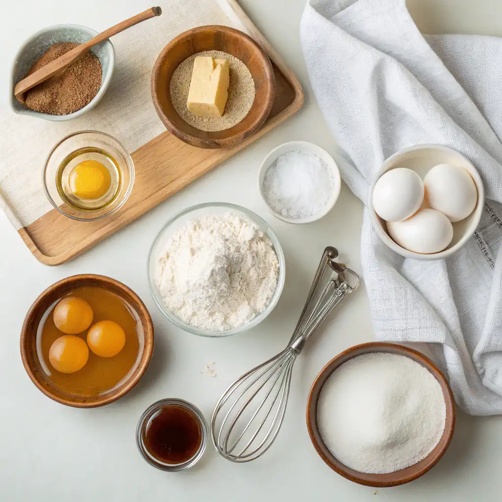 Flat-lay of donut bar ingredients
