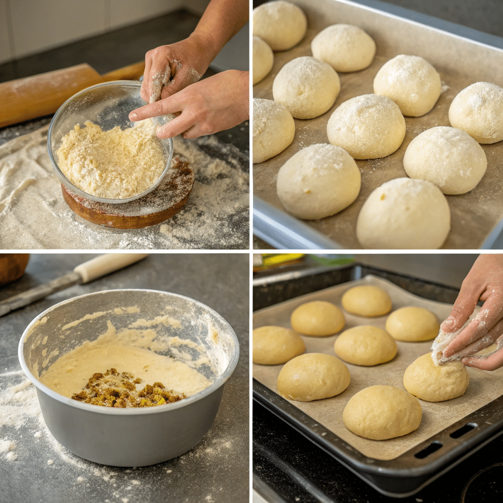 Sourdough Hamburger Buns: The Ultimate Homemade Upgrade 4 Step-by-step sourdough bun making process