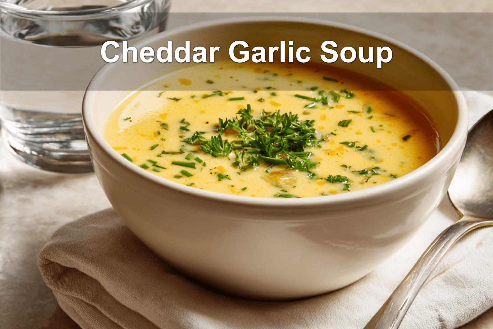 4 Hearty Potato Comfort Recipes: Family Favorites 1 Creamy cheddar garlic herb potato soup in rustic bowl with fresh herbs