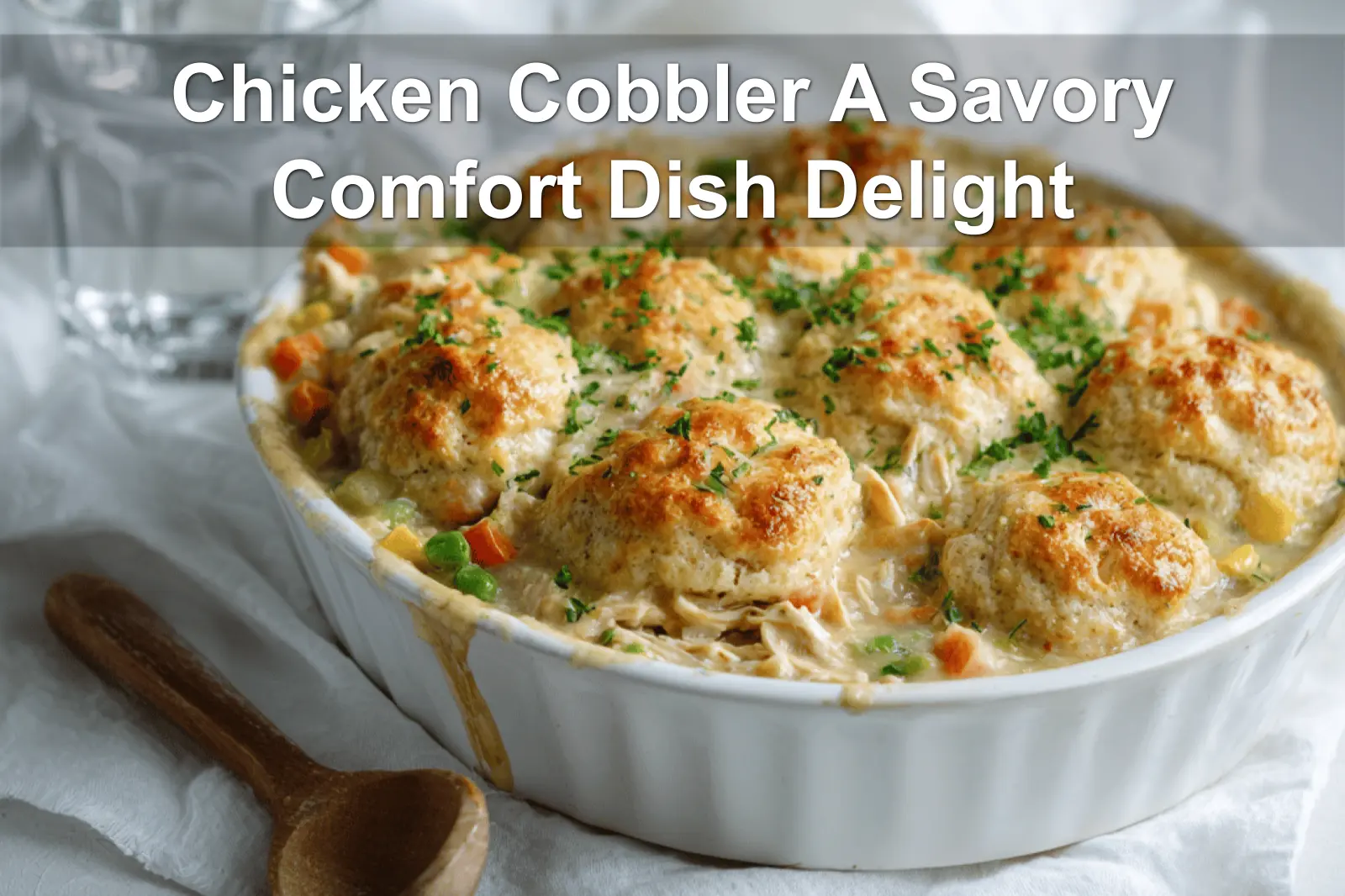Chicken Cobbler A Savory Comfort Dish Delight golden biscuits melted cheddar fresh herbs inviting