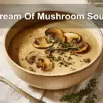Cream Of Mushroom Soup beautifully styled with minimal setup and rich creamy texture