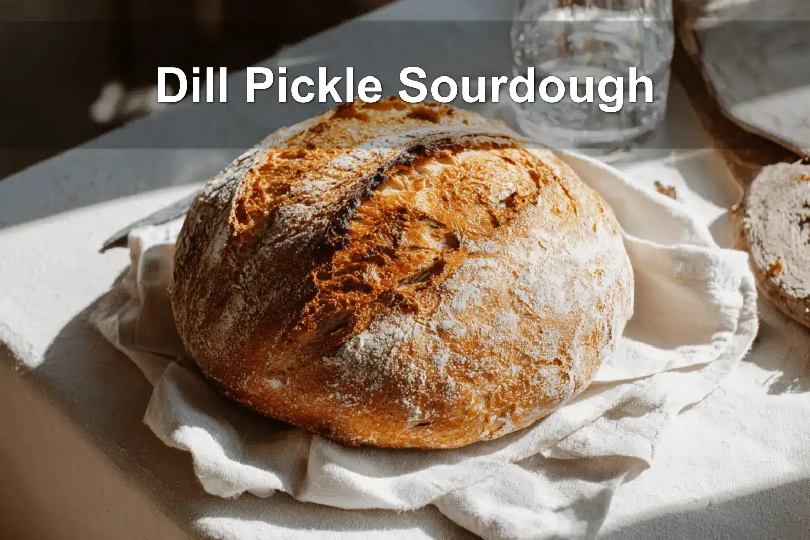 8 Sourdough Bread Recipes: Artisan Loaves & Sweet Treats 6 Dill pickle sourdough bread slices showing bits of green pickle and dill