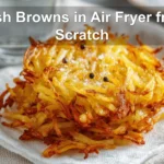 Hash Browns in Air Fryer from Scratch: Easy and Delicious 6 Hash Browns in Air Fryer from Scratch golden crisp russet potatoes plated with sea salt crystals