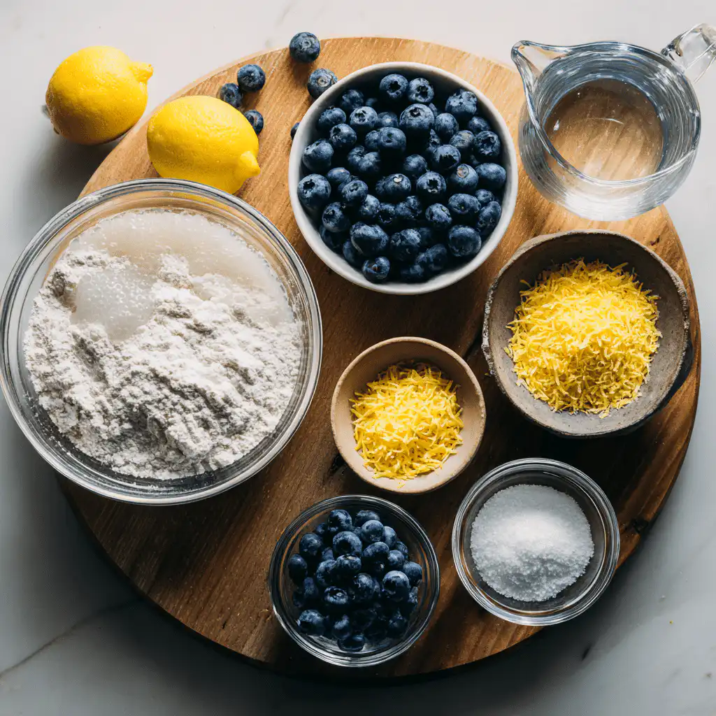 Blueberry Lemon Sourdough loaf with rustic crust and bright lemon zest topping