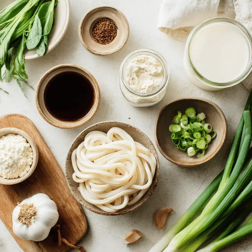 Creamy Miso Udon: Easy Comfort Food for Cozy Nights 3 Bowl of Creamy Miso Udon with green onions in warm natural light