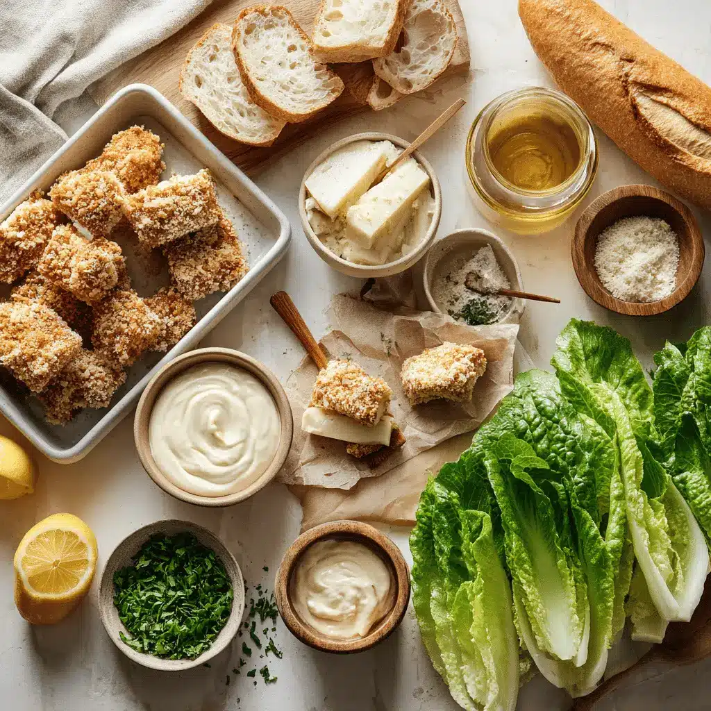 Crispy Chicken Caesar Sandwich Recipe for Ultimate Flavor 3 Crispy Chicken Caesar sandwich beautifully plated with golden bread and creamy filling