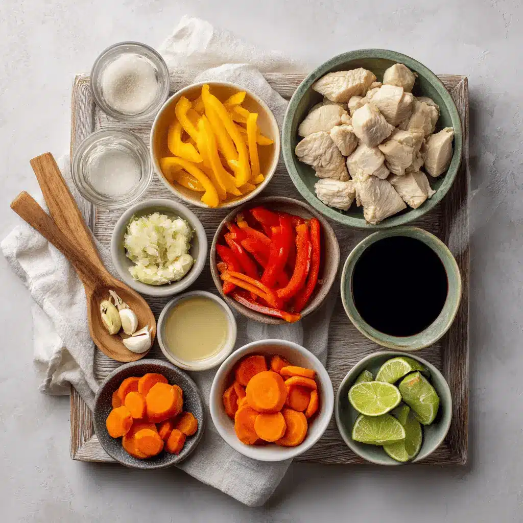 Easy Thai Chicken Soup Recipe for Delicious Comfort 4 Easy Thai Chicken Soup Recipe creamy coconut broth with chicken pieces colourful peppers and lime
