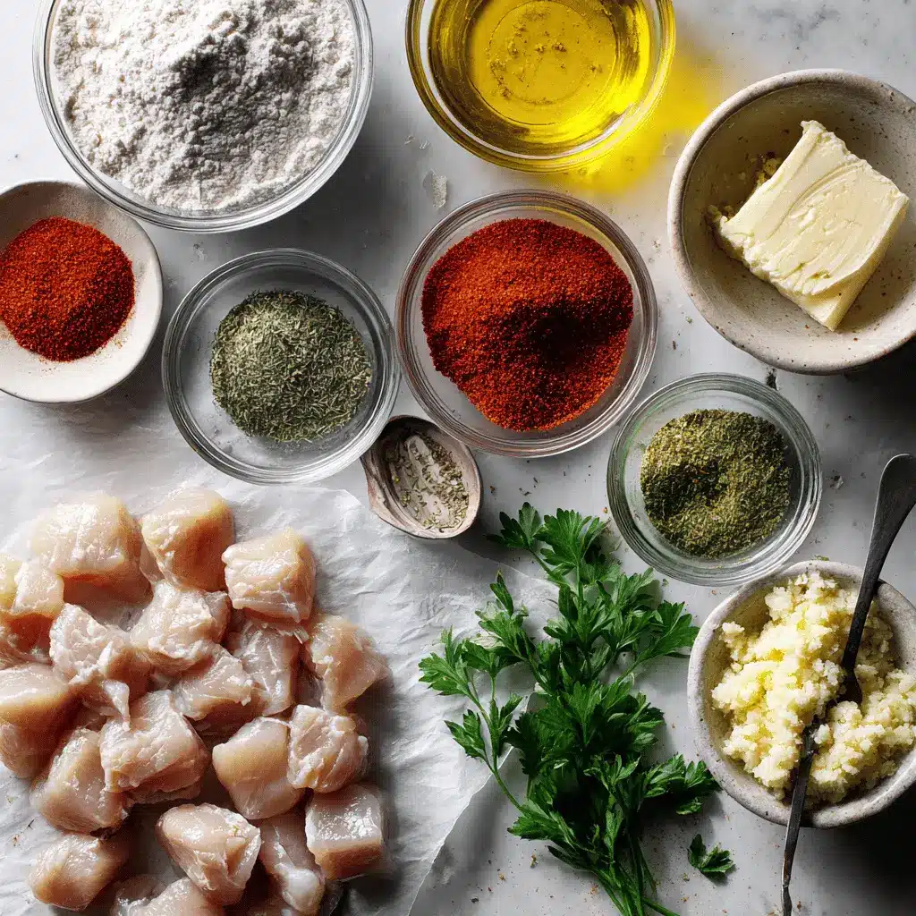 Garlic Butter Chicken Bites: Easy, Flavorful Snack Recipe 3 Garlic Butter Chicken Bites plated beautifully, garnished with parsley, and paired with a clear water glass