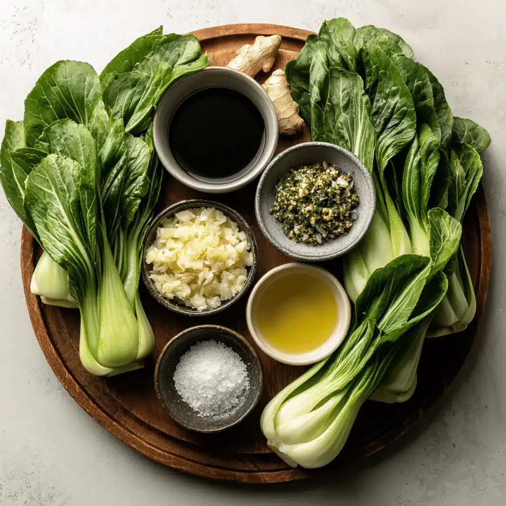 Garlic Ginger Bok Choy Recipe for Quick Healthy Meals 3 Garlic Ginger Bok Choy plated with vibrant greens, warm tones, and soft natural lighting.
