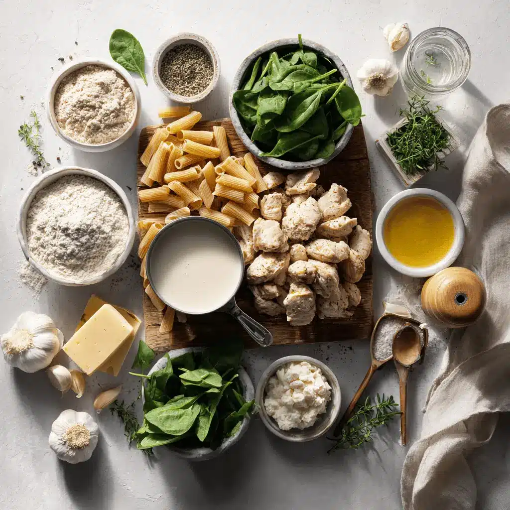 Healthy Garlic Parmesan Chicken Pasta Recipe for Quick Meals 4 Healthy Garlic Parmesan Chicken Pasta Recipe creamy whole wheat penne with garlic parmesan chicken and spinach