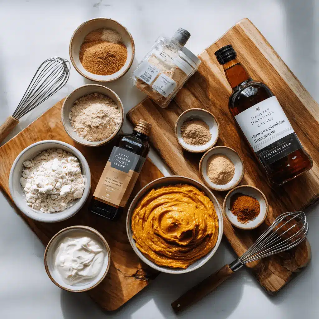 Healthy Pumpkin Cheesecakes for Guilt-Free Fall Desserts 3 Healthy Pumpkin Cheesecakes styled on a white napkin with water glass in warm lighting