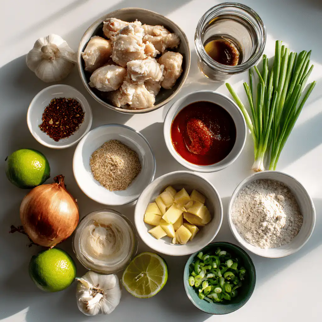 One Pan Coconut Lime Chicken plated with fresh garnishes and a creamy sauce