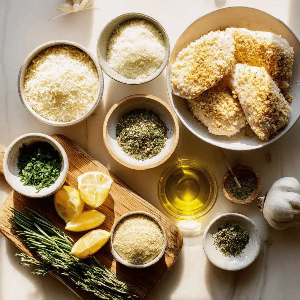 Parmesan Crusted Chicken Longhorn Recipe for Crispy Flavor 3 Golden Parmesan Crusted Chicken with lemon wedges and fresh herbs on a crisp white napkin.