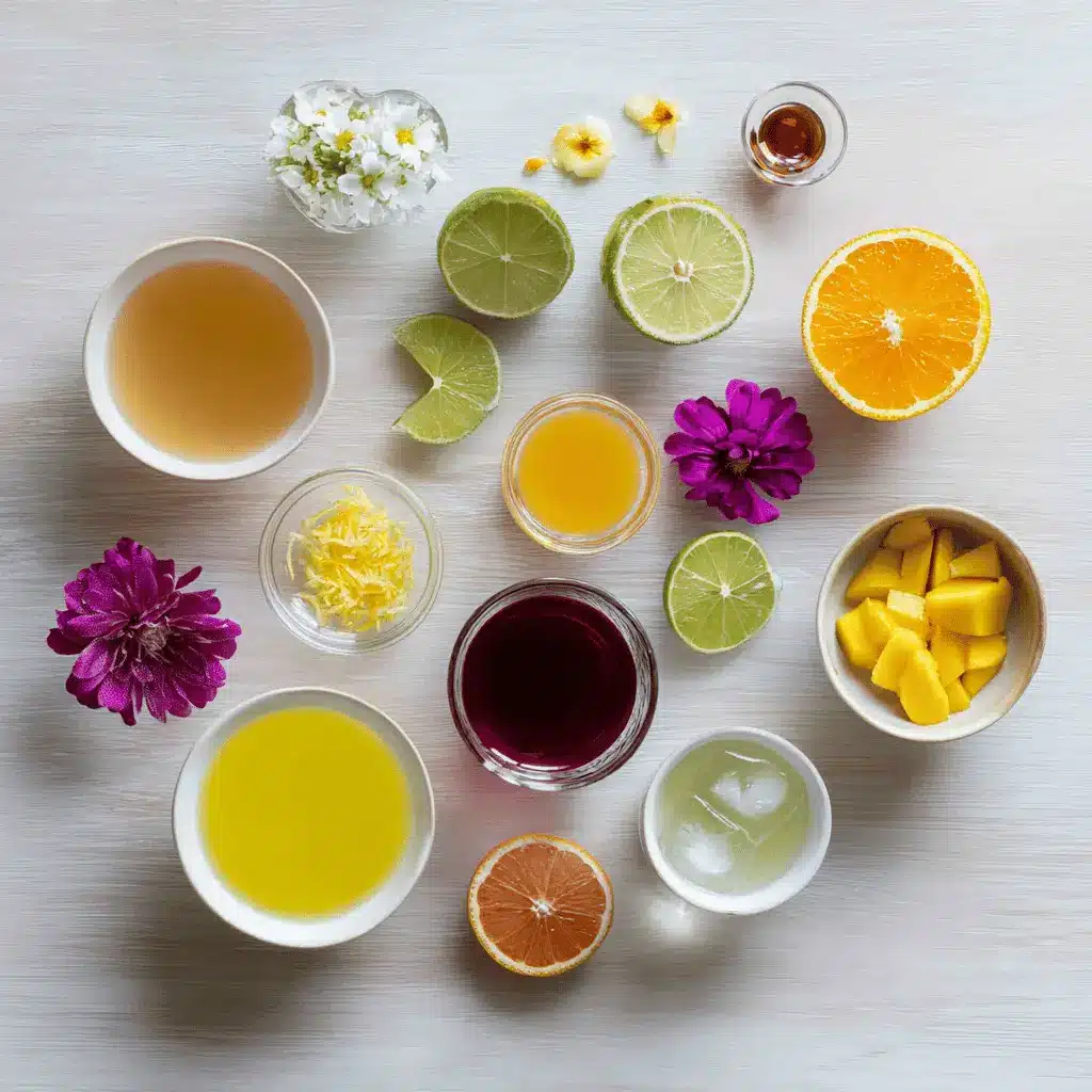 Pineapple Mango Rum Punch Recipe for Refreshing Tropical Flavor 3 Pineapple Mango Rum Punch in a vibrant tropical setup with garnishes