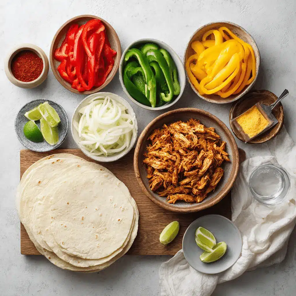 Slow Cooker Chicken Fajitas with Fajita Seasoning: Quick and Delicious 4 Slow Cooker Chicken Fajitas with Fajita Seasoning served with peppers onions tortillas and fresh limes