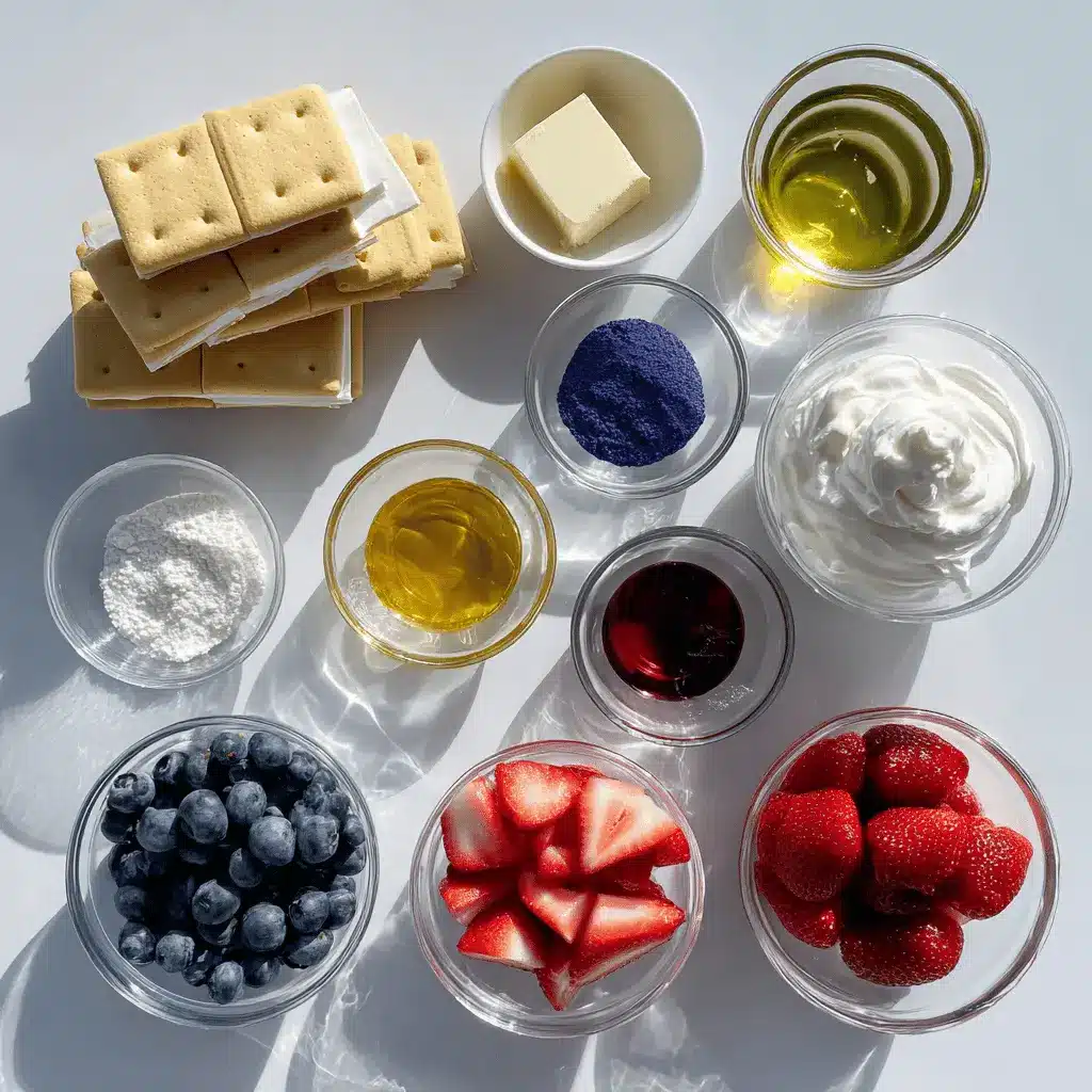 Summer Berry Jello Lasagna Recipe for Easy Refreshing Dessert 3 Summer Berry Jello Lasagna dessert with colorful layers on a white napkin and glass of water.