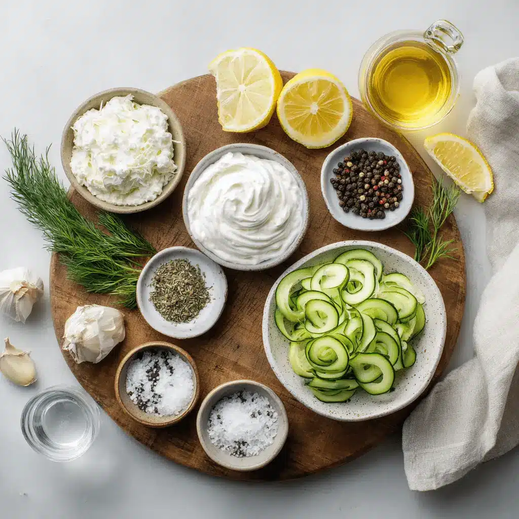 Vegan Tzatziki: Easy and Irresistible Recipe Guide 4 Vegan Tzatziki in ceramic bowl with cucumber dill lemon and olive oil drizzle