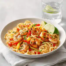 Jamaican Shrimp Pasta