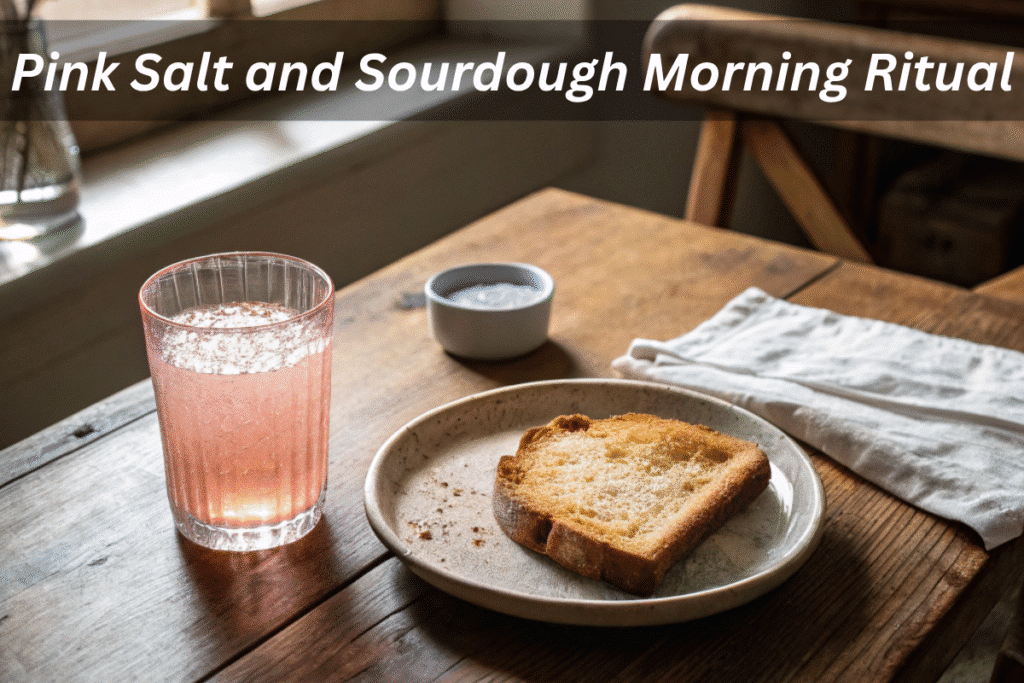 My pink salt morning routine with sourdough breakfast