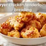 air fryer chicken tenderloins no breading plated golden glazed pieces with red pepper flakes