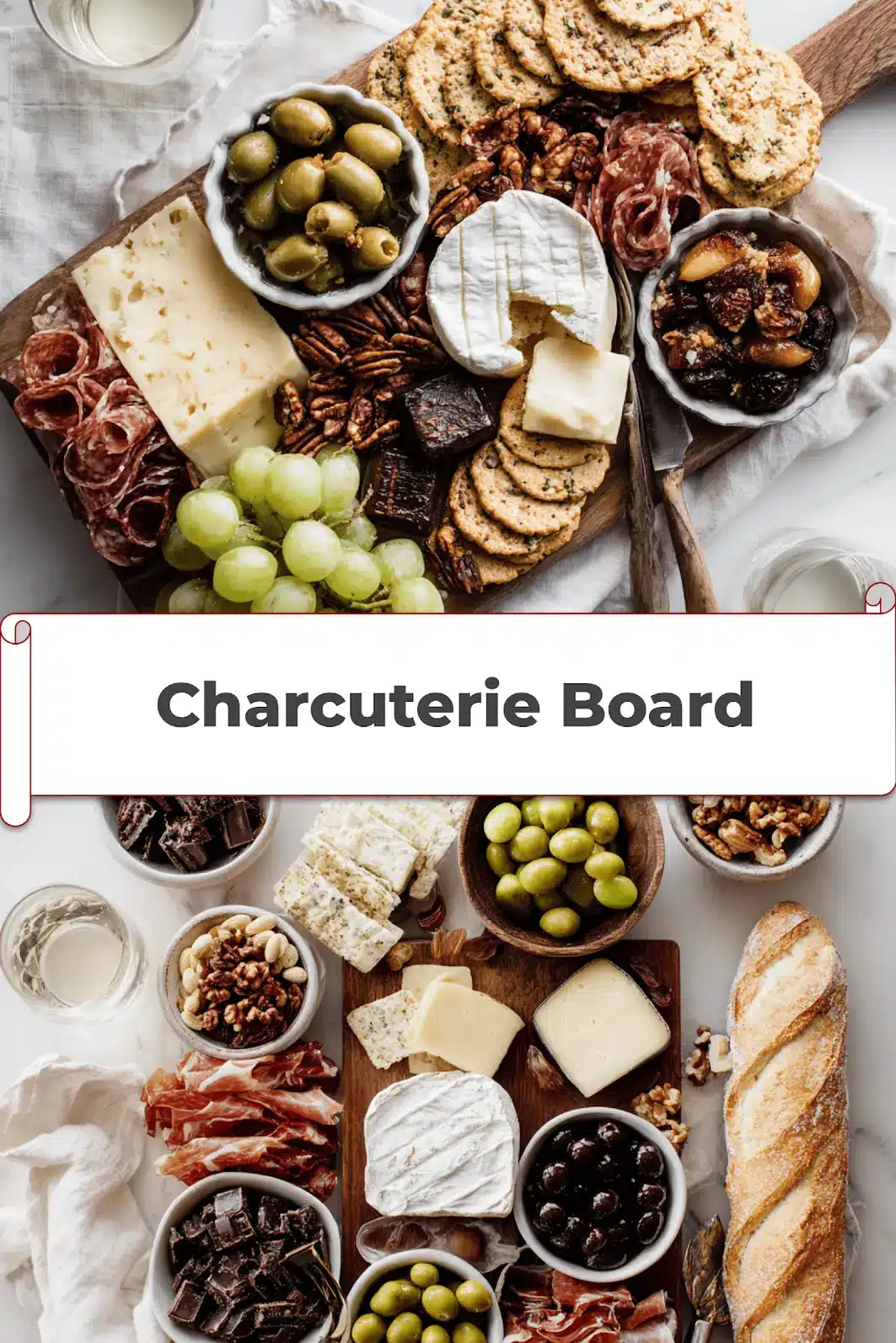Charcuterie Board Secrets: Easy, Delicious Ideas 5 Charcuterie Board with brie prosciutto grapes figs crackers on warm styled table_pin