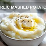GARLIC MASHED POTATOES warm buttery yukon and russet mash roasted garlic olive oil sea salt