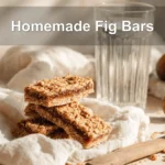 Homemade Fig Bars: Delicious Easy Recipe You Need 6 Homemade Fig Bars golden oat crust with fig jam filling styled on white cloth beside water