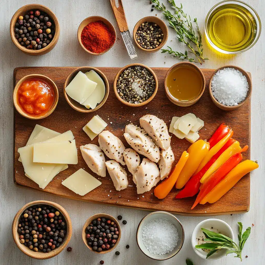 Air Fryer Boneless Chicken Bites: Easy and Delicious 4 Ingredients for air fryer boneless chicken bites displayed in dishes including olive oil, garlic powder, smoked paprika, and grated Parmesan