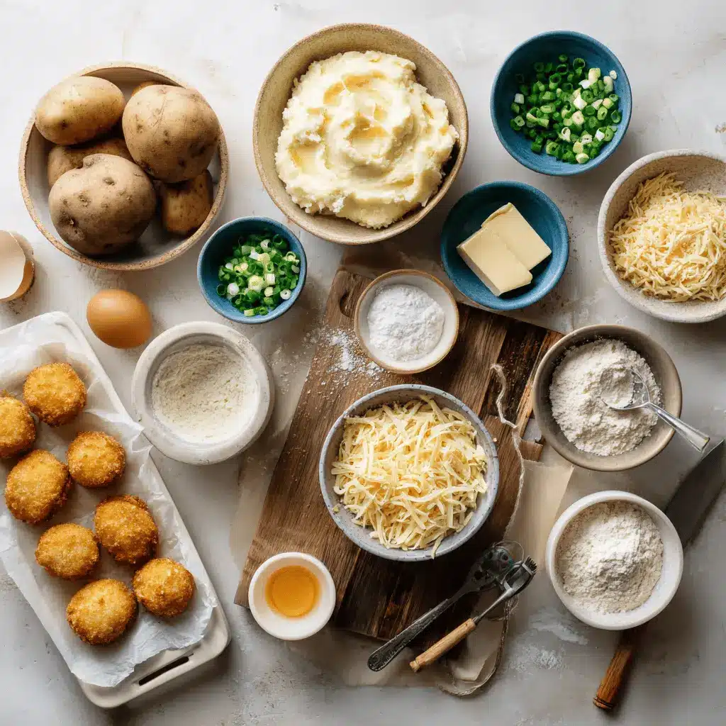 Air Fryer Potato Croquettes: Easy Delicious Recipe 4 Air Fryer Potato Croquettes golden crispy croquettes with melted cheese and green onions