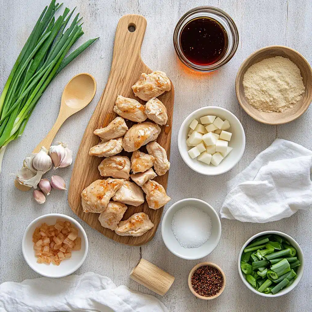 Crock Pot Bourbon Chicken Recipe: Simple Delicious Dish 4 Gathered ingredients for Crock Pot Bourbon Chicken Recipe – chicken thighs, soy sauce, brown sugar, bourbon, and cider vinegar