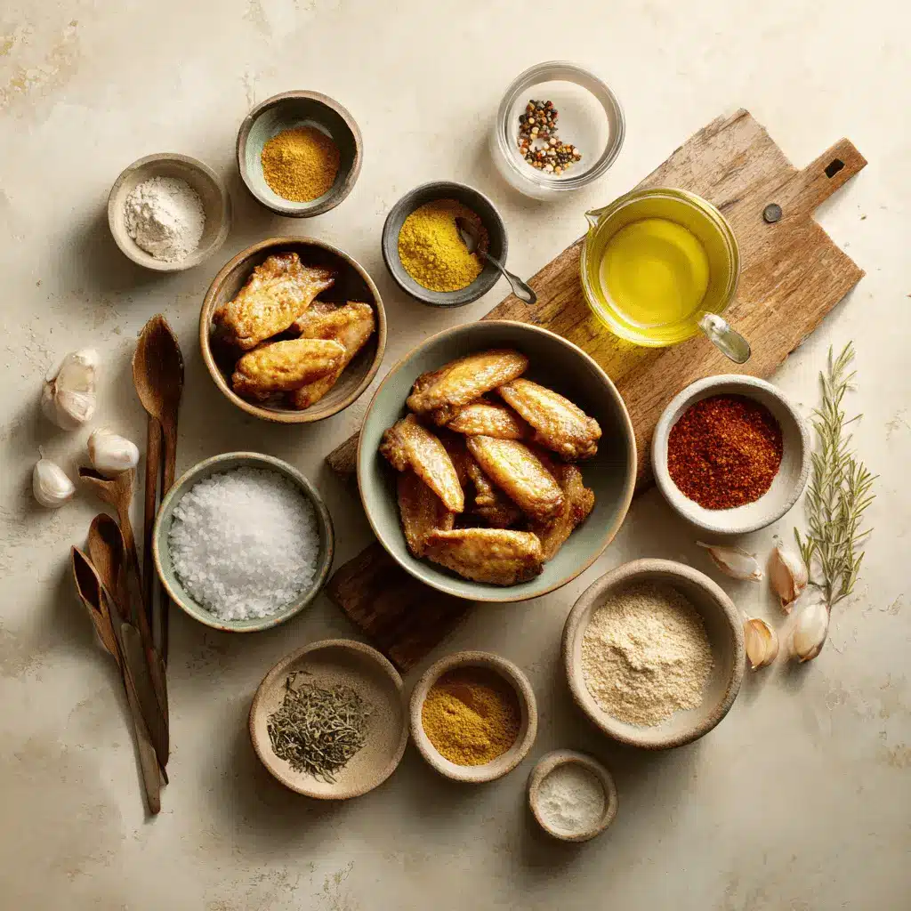 Crispy Air Fryer Chicken Wings: Easy Irresistible Recipe 4 Crispy Air Fryer Chicken Wings served on white napkin with clear glass of water warm lighting