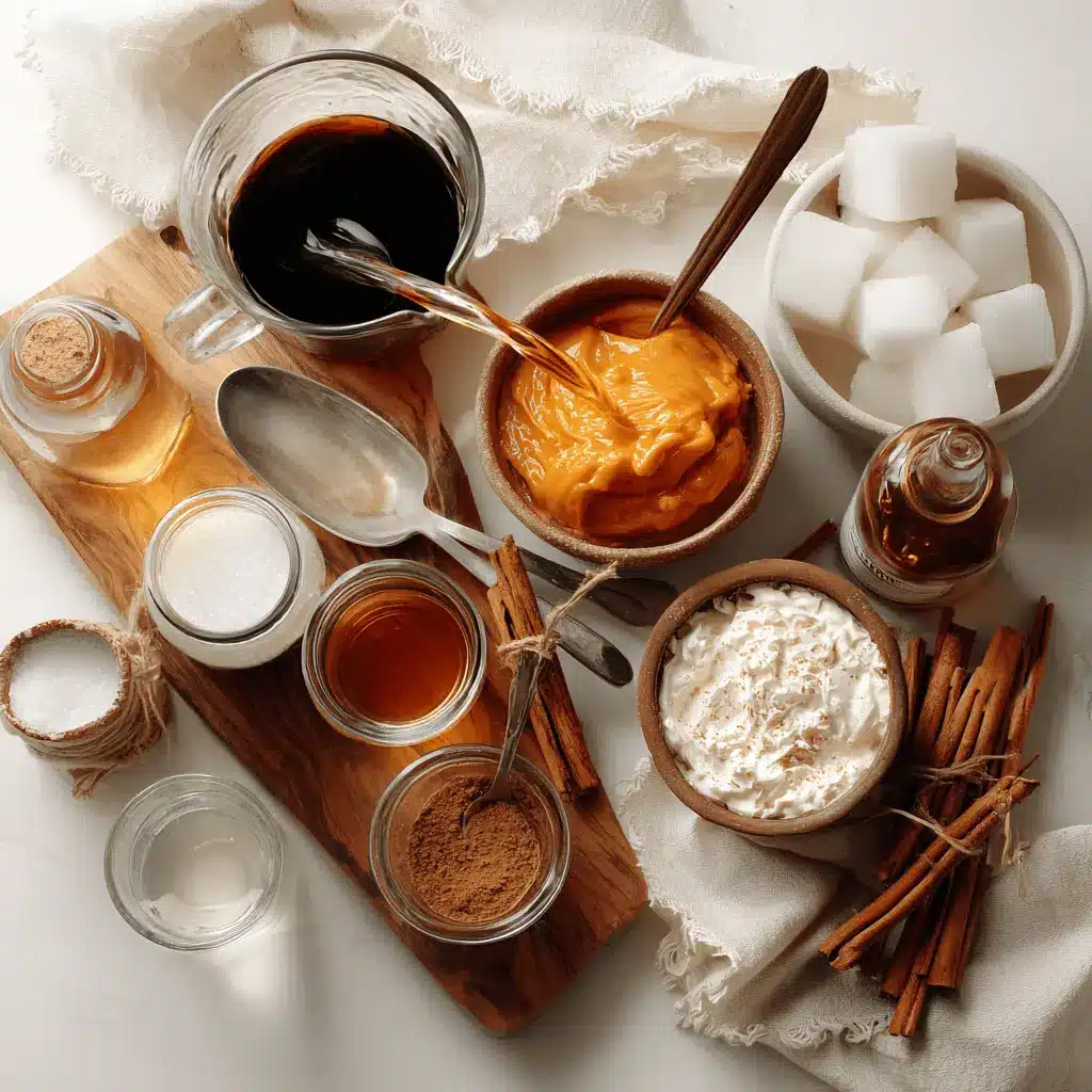 Starbucks Iced Pumpkin Spice Latte Copycat: Easy Delicious Recipe 4 Ingredients for Starbucks Iced Pumpkin Spice Latte Copycat including pumpkin puree, spices, coffee, and milk
