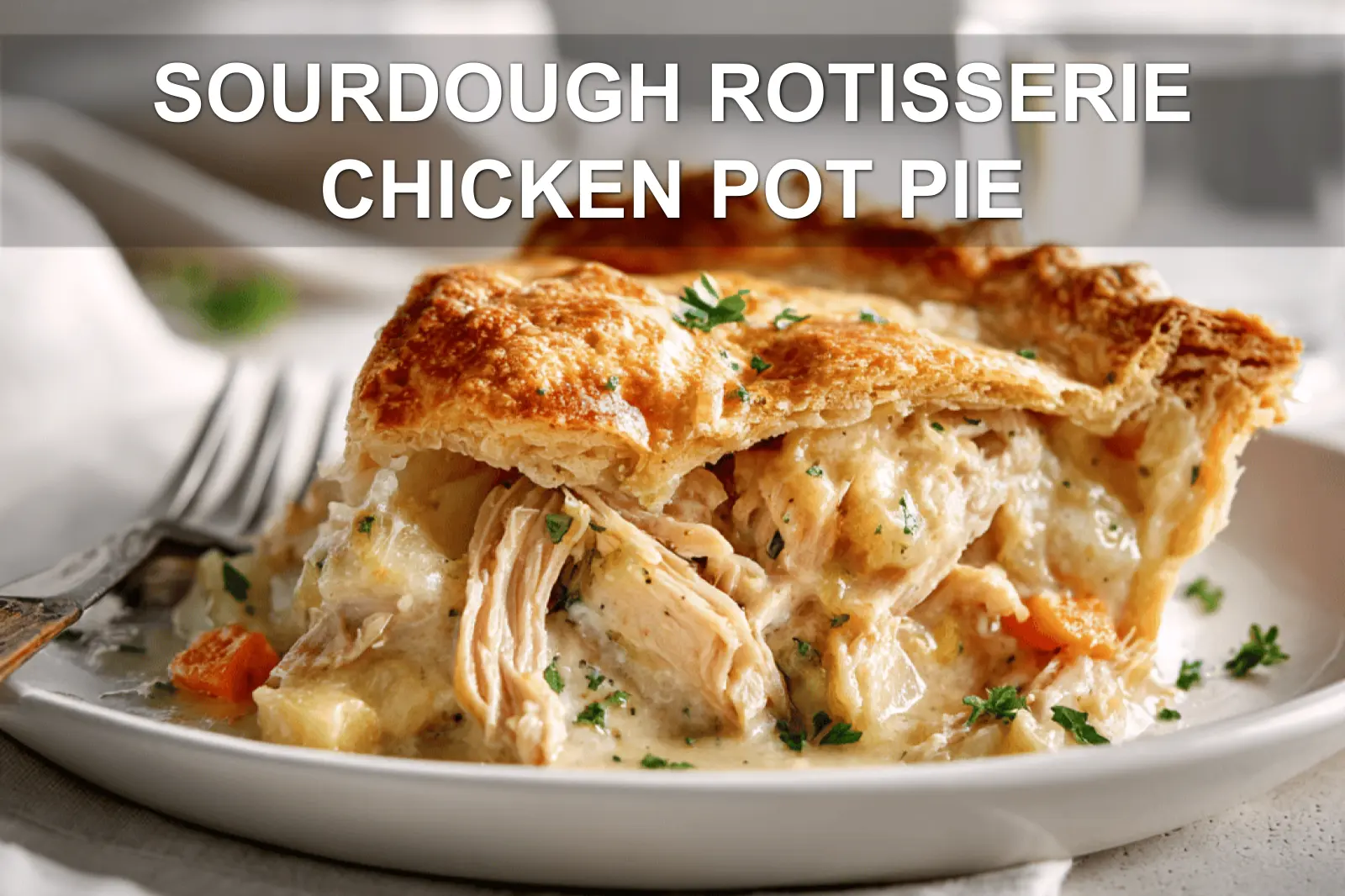 Sourdough Rotisserie Chicken Pot Pie: Delicious Comfort 4 SOURDOUGH ROTISSERIE CHICKEN POT PIE hearty sourdough crust and rich chicken filling