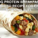 30G PROTEIN BREAKFAST BURRITO RECIPE FOR EPIC MORNING FUEL scrambled egg turkey sausage cheddar burrito