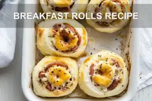 Breakfast Rolls Recipe Easy and Irresistibly Delicious BREAKFAST ROLLS RECIPE centered hero view, clean and uncluttered