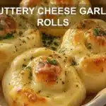Buttery Cheese Garlic Rolls Easy and Irresistible 6 BUTTERY CHEESE GARLIC ROLLS centered hero view, clean and uncluttered