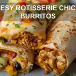 Cheesy Rotisserie Chicken Burritos Recipe Unveiled 7 CHEESY ROTISSERIE CHICKEN BURRITOS centered hero view, clean and uncluttered