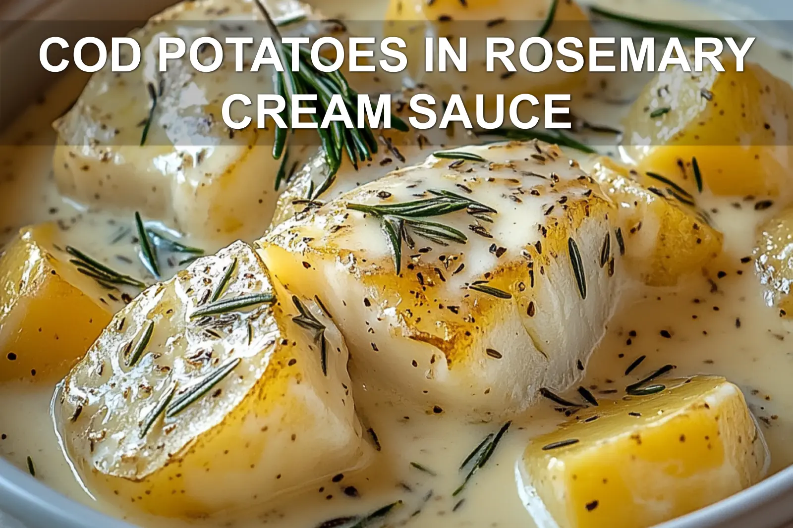 Cod Potatoes in Rosemary Cream Sauce Cozy Dinner Recipe