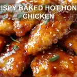 Crispy Baked Hot Honey Chicken Recipe You Must Try 6 CRISPY BAKED HOT HONEY CHICKEN centered hero view, clean and uncluttered